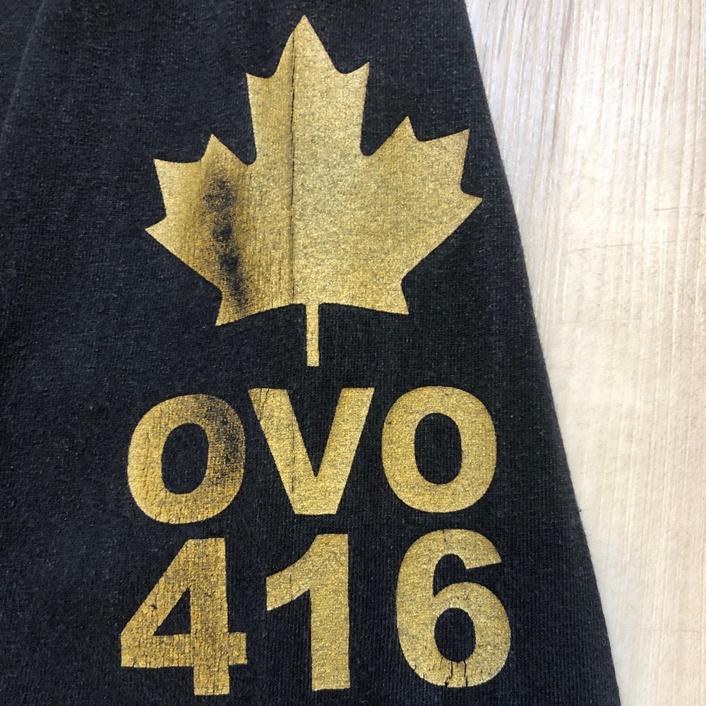 OVO Toronto Raptors 2014 Drake Night Shirt Womens L Black Gold 416 Long Sleeve - Picture 10 of 15
